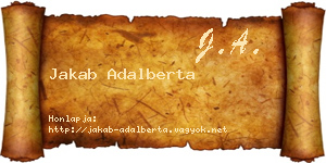 Jakab Adalberta névjegykártya
